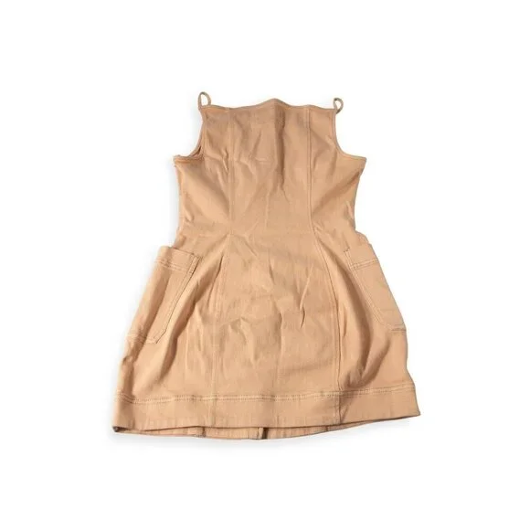 Anthropologie Peach Sleeveless Button-Down Mini Dress Boho By Maeve - Picture 3 of 9